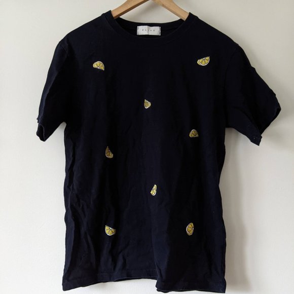 Olive Brand Lemon Embroidery Tshirt - Picture 1 of 3